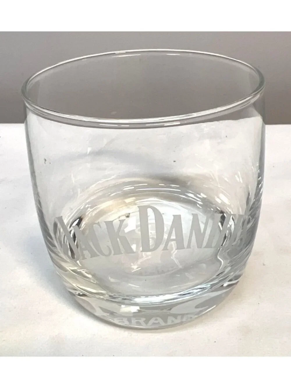 Jack Daniels Old No. 7 Brand Etched Glass Whiskey Tumbler